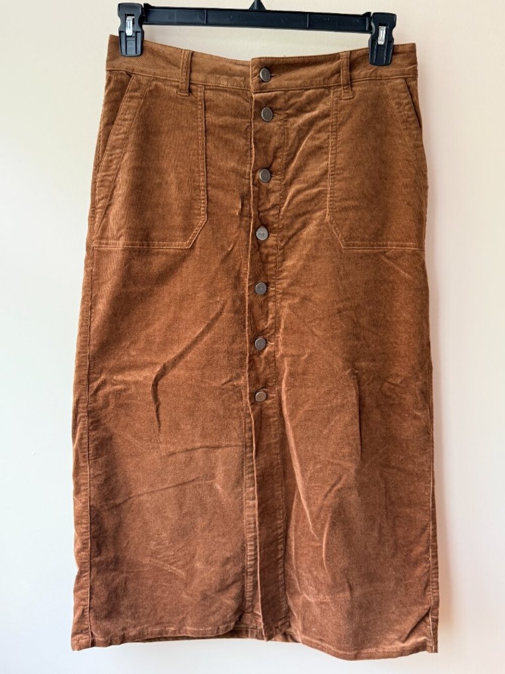Paige Corduroy Midi Skirt Brown Size 10